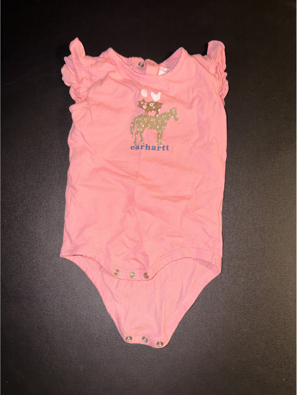Carhartt pink sleeveless bodysuit 12 M